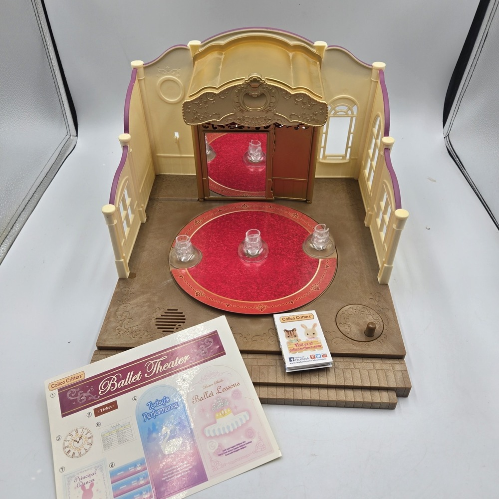 Calico Critters Sylvanian Families Ballet Theater W Box Parts Only Read
